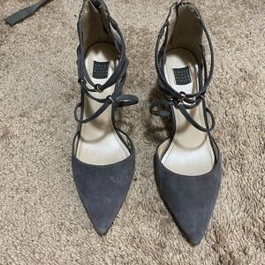 Black House White Market Grey Suede Pumps Size 7
